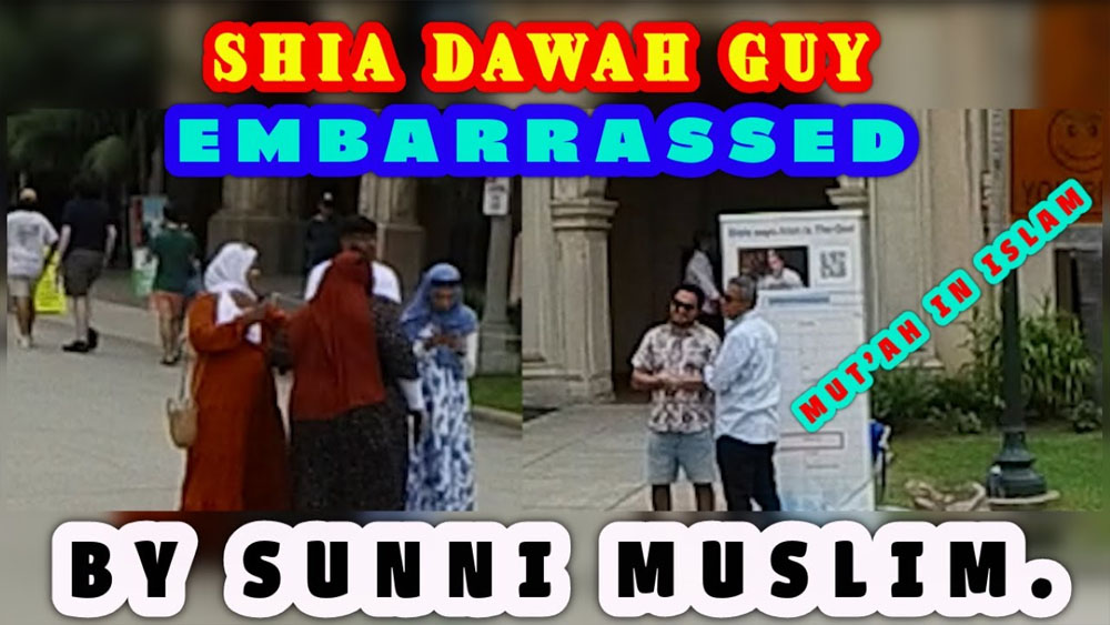 Shia Dawah guy embarrassed by Sunni Muslims /balboa park